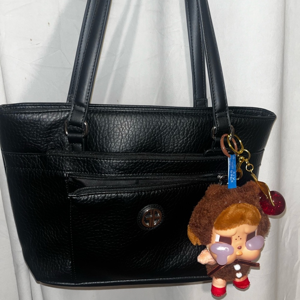 Black Leather Tote Bag